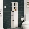 Colonna bagno 33x136h cm con 2 cassetti moderno bianco Zaida
