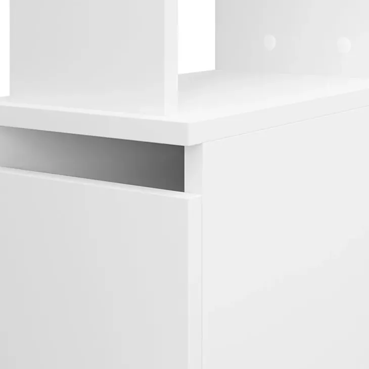 Colonna bagno 33x136h cm con 2 cassetti moderno bianco Zaida