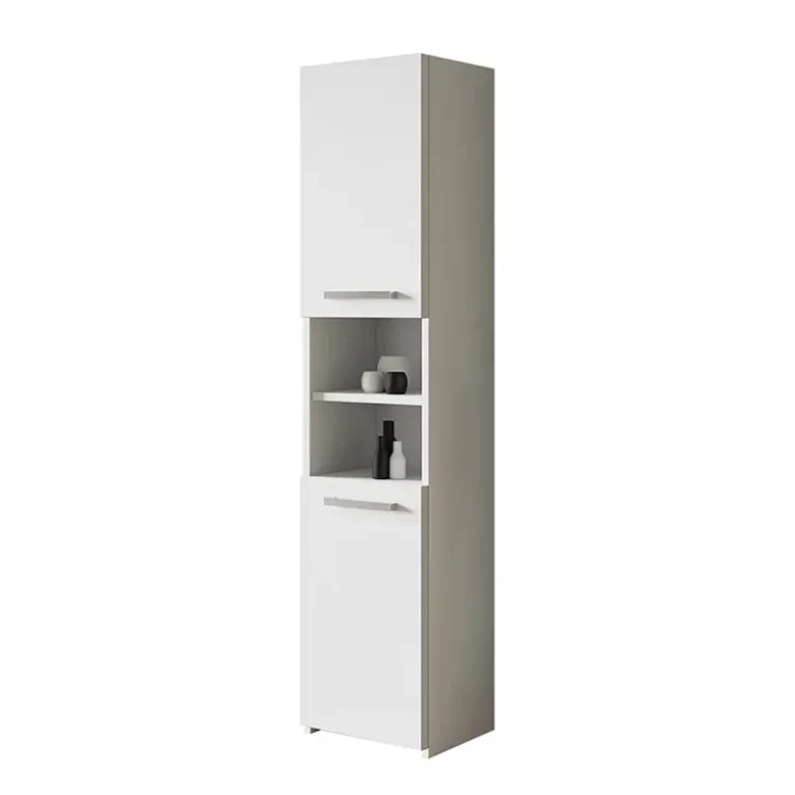 Colonna bagno 40x170h cm moderna con ripiano bianco Ramona
