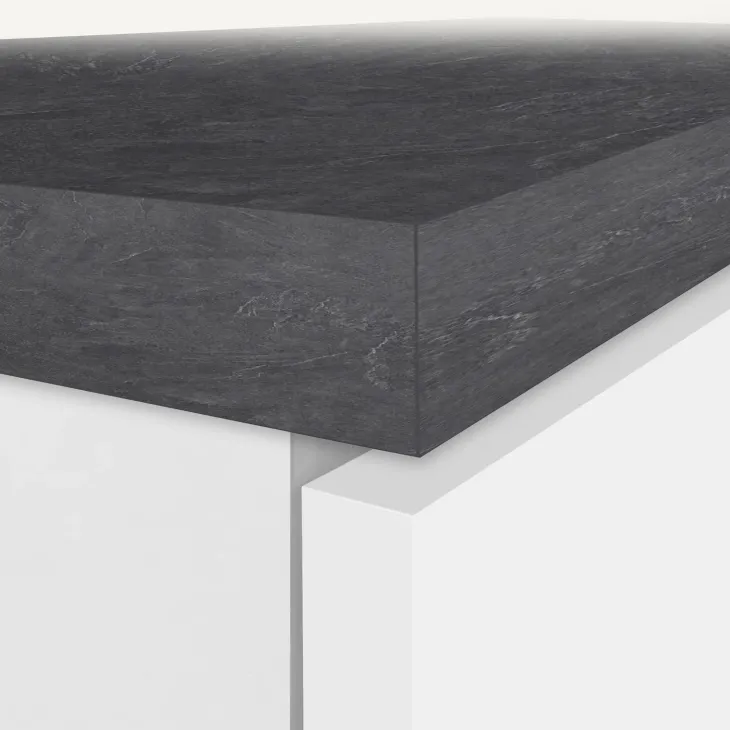 Colonna frigo dispensa cucina 90x165h cm moderna bianco grigio pietra Gourmet