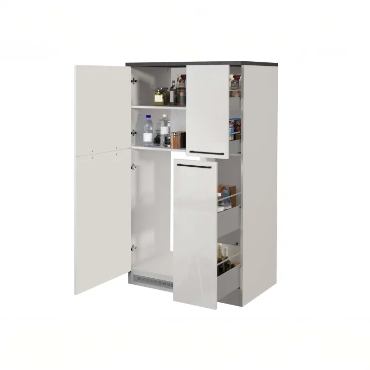 Colonna frigo dispensa cucina 90x165h cm moderna bianco grigio pietra Gourmet