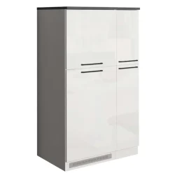 Colonna frigo dispensa cucina 90x165h cm moderna bianco grigio pietra Gourmet