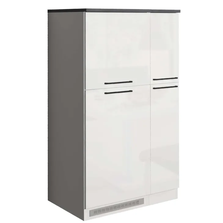 Colonna frigo dispensa cucina 90x165h cm moderna bianco grigio pietra Gourmet