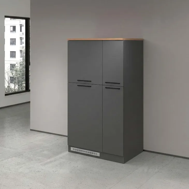 Colonna frigo dispensa cucina 90x165h cm moderna antracite rovere Gourmet