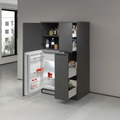Colonna frigo dispensa cucina 90x165h cm moderna antracite grigio pietra Gourmet