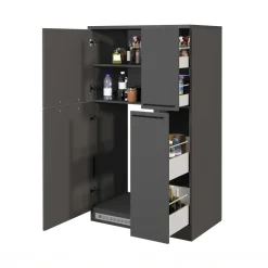 Colonna frigo dispensa cucina 90x165h cm moderna antracite grigio pietra Gourmet
