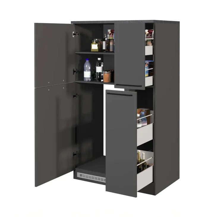 Colonna frigo dispensa cucina 90x165h cm moderna antracite grigio pietra Gourmet