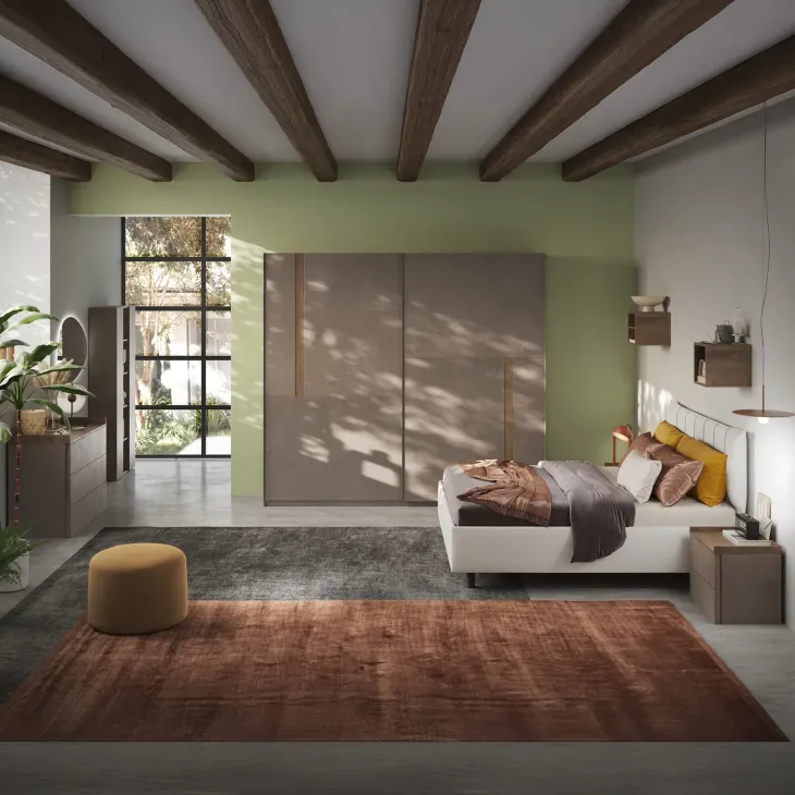 Comò cassettiera multifunzione 113x85h cm 3 cassetti marrone bronzo rovere scuro Brunny