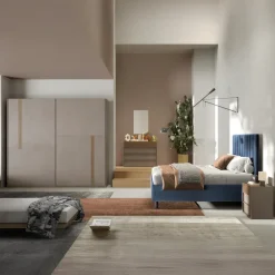 Comò cassettiera multifunzione 110x83h cm 4 cassetti marrone bronzo rovere scuro Riace
