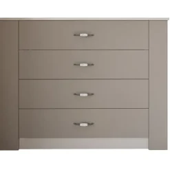Comò moderno 117x92h cm 4 cassetti beige cashmere Emporio