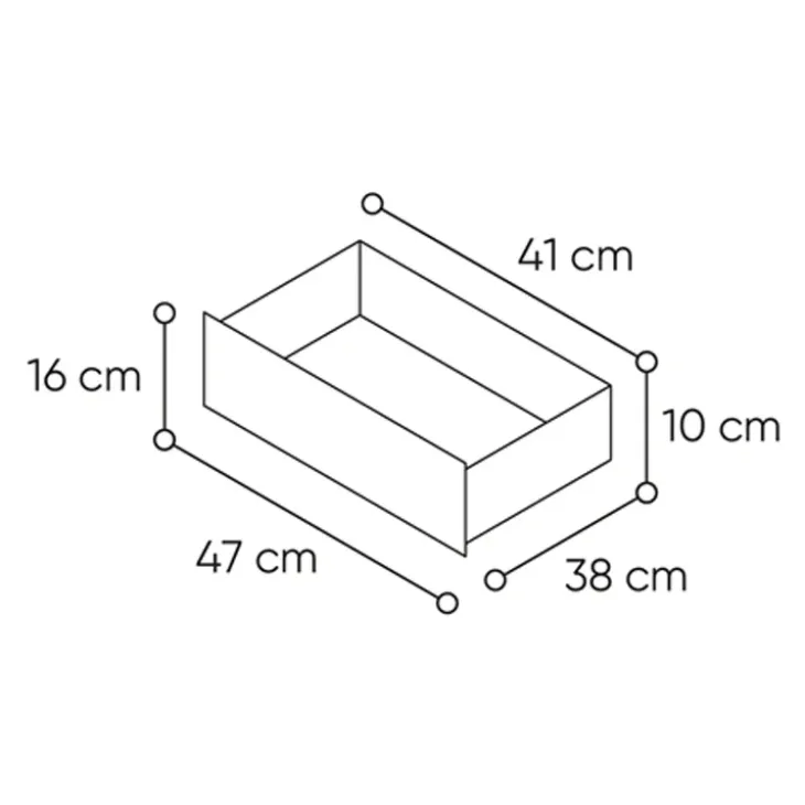 Comodino moderno 50x60h cm 3 cassetti bianco opaco Ombra