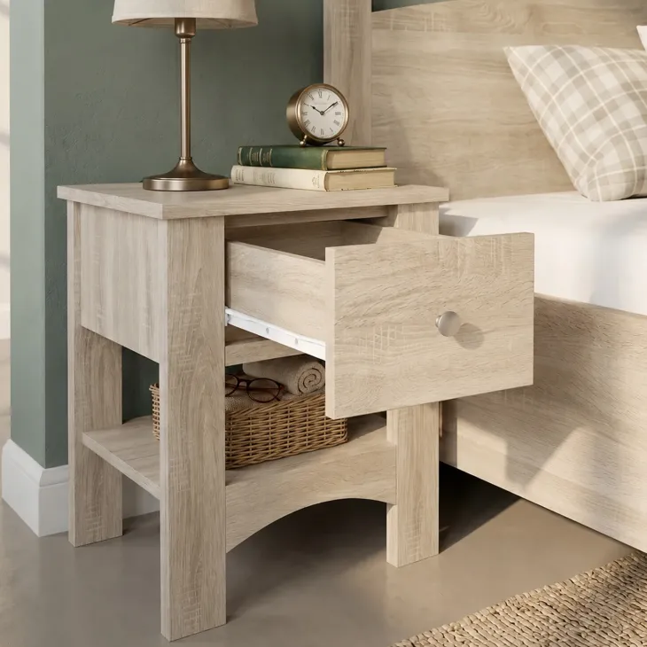 Comodino 45x35 cm moderno rovere sonoma Londra