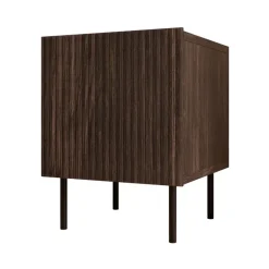 Comodino 45x53h cm 1 anta noce cannettato Gabiot