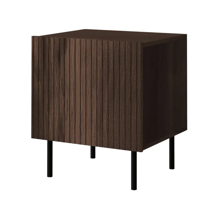 Comodino 45x53h cm 1 anta noce cannettato Gabiot