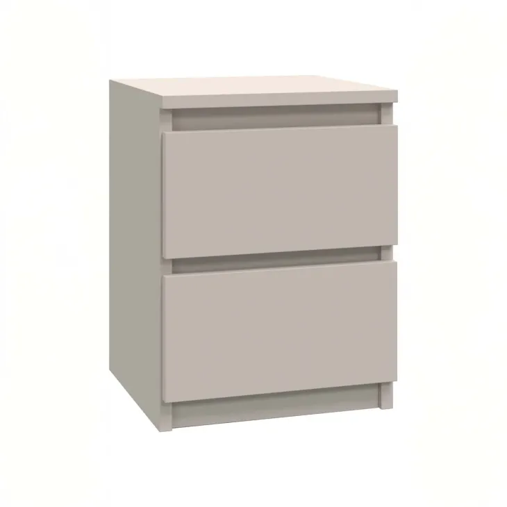 Comodino 30x40h cm 2 cassetti beige cashmere Kitri