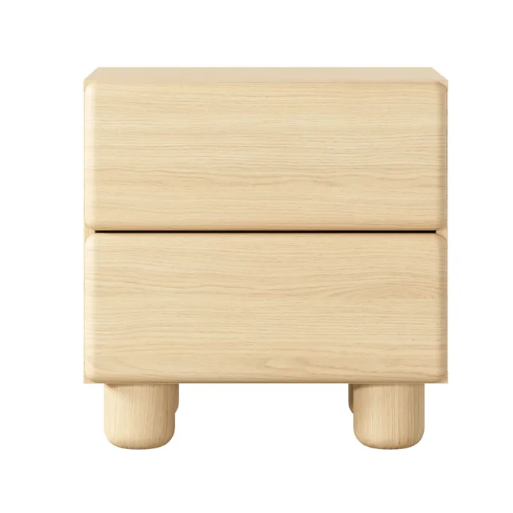 Comodino 50x52h cm 2 cassetti camera da letto rovere chiaro Mellow