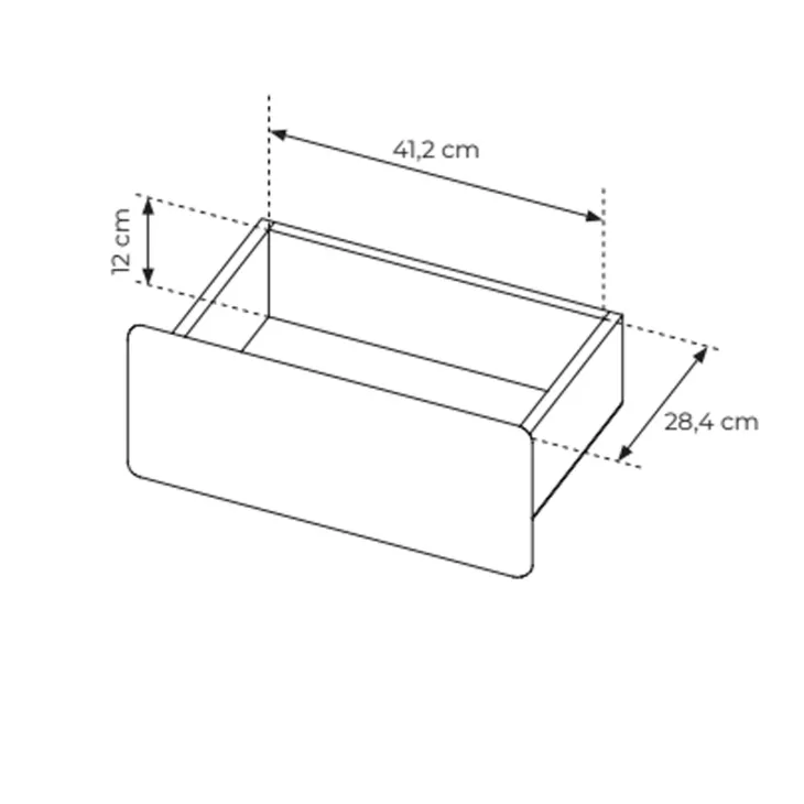 Comodino 50x52h cm 2 cassetti camera da letto rovere chiaro Mellow