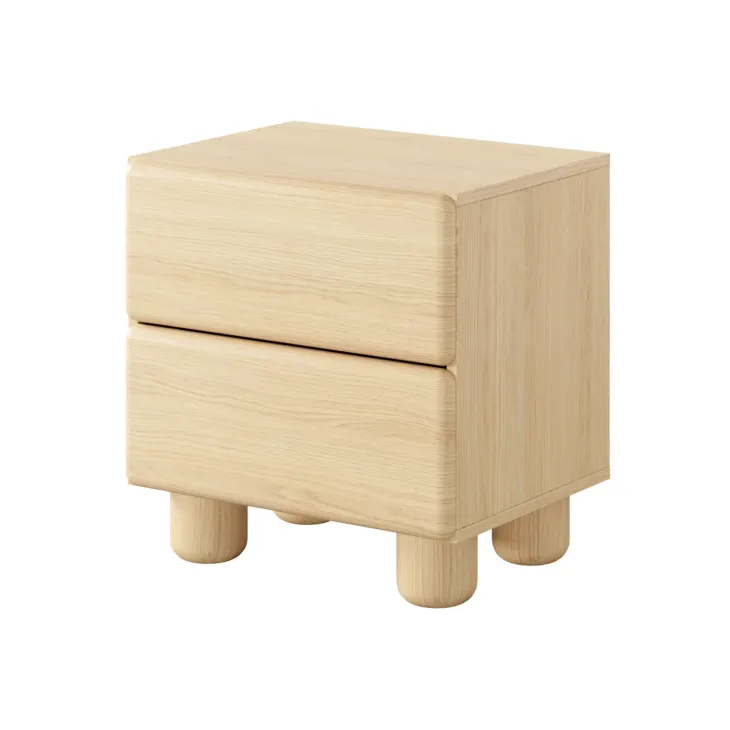 Comodino 50x52h cm 2 cassetti camera da letto rovere chiaro Mellow