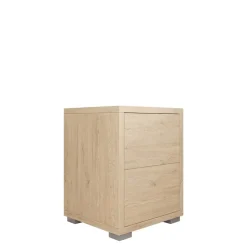 Comodino 30x38h cm 2 cassetti moderno rovere Eindhoven