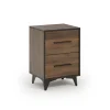 Comodino 48x68h cm 2 cassetti noce Line
