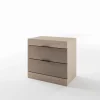 Comodino 50x51h cm 2 cassetti rovere scuro marrone Becket