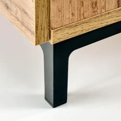 Comodino 40x52h cm 1 cassetto moderno rovere nero Ankara