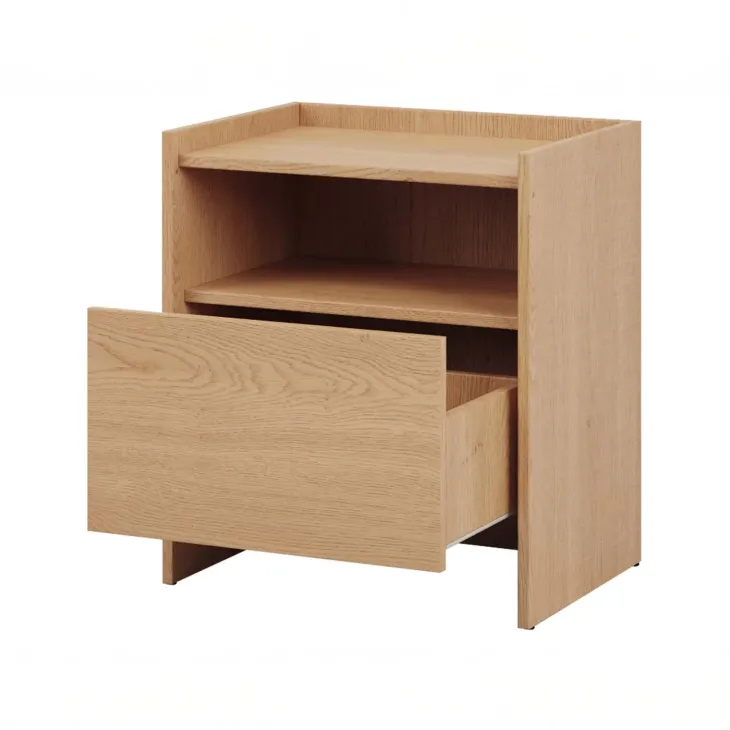 Comodino 53x60h cm 1 cassetto rovere Girone