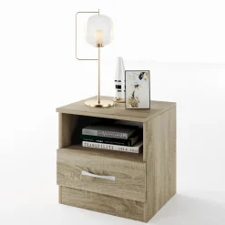 Comodino 40x41h cm 1 cassetto rovere sonoma Selvaggia Gihome®