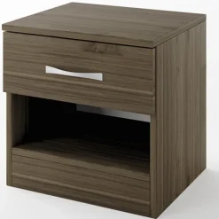 Comodino 40x41h cm con cassetto moderno noce Selvaggia