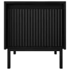Comodino 45x50h cm design cannettato nero Strike