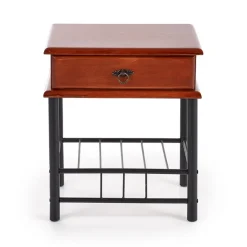 Comodino 48x55h cm moderno ciligio nero Mirtilla