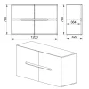 Comò 120x79h cm 2 ante bianco lucido Biancastagno