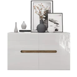 Comò 120x79h cm 2 ante bianco lucido Biancastagno