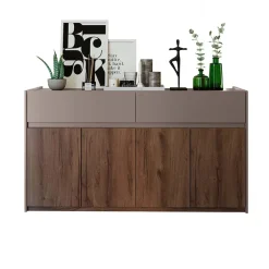 Comò 160x88h cm 4 ante 2 cassetti noce marrone Dusk