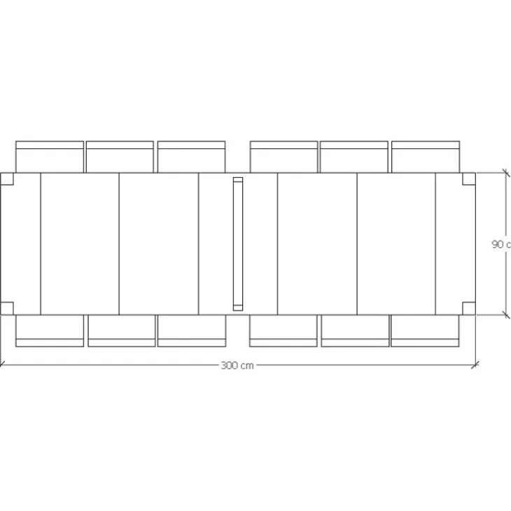 Consolle 50/300cm allungabile moderno wengé Pandora 90 Gihome®