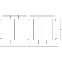 Consolle 50/300cm allungabile rovere grigio Pandora 110 Gihome®