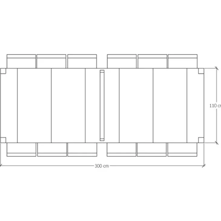 Consolle 50/300cm allungabile rovere grigio Pandora 110 Gihome®