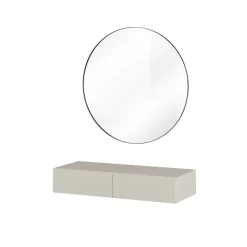 Consolle ingresso sospesa 90x17h cm 2 cassetti beige cashmere Simple