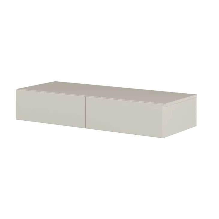 Consolle ingresso sospesa 90x17h cm 2 cassetti beige cashmere Simple