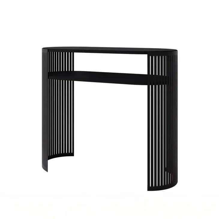Consolle ingresso 100x86h cm con ripiano nero Elisera