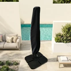 Copertura protettiva in poliestere impermeabile nero per ombrellone da giardino Levante