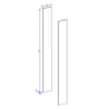 Coppia fianchi laterale 22x216h cm per armadi rovere Elvira