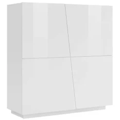Credenza alta 120x126h cm 4 ante bianco lucido Candia Gihome®