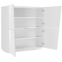 Credenza alta 120x126h cm 4 ante bianco lucido Candia Gihome®