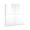 Credenza alta 100x100h cm 4 ante bianco lucido Momo