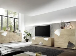 Credenza alta 121x111h cm 2 ante samoa specchio con serigrafia Olimpo