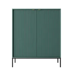 Credenza alta 104x125h cm 2 ante soggiorno verde Alisa