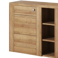 Credenza moderna 155x85cm 2 ante e 3 vani a giorno rovere Paloma 2