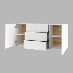 Credenza sospesa 140x63h cm moderna bianca Fusion