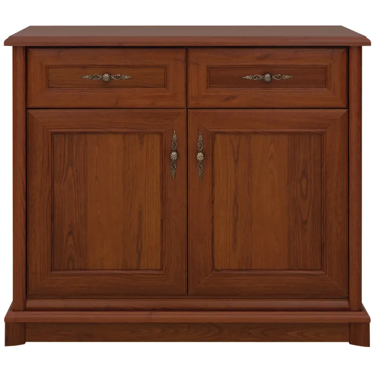 Credenza 101x90h cm 2 ante 2 cassetti arte povera noce Toscana